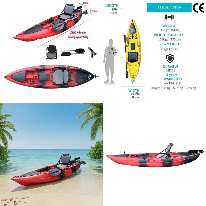 Kayak Pancing Duduk Tunggal 10 - Fishing Boat Paddle ulasan dan harga