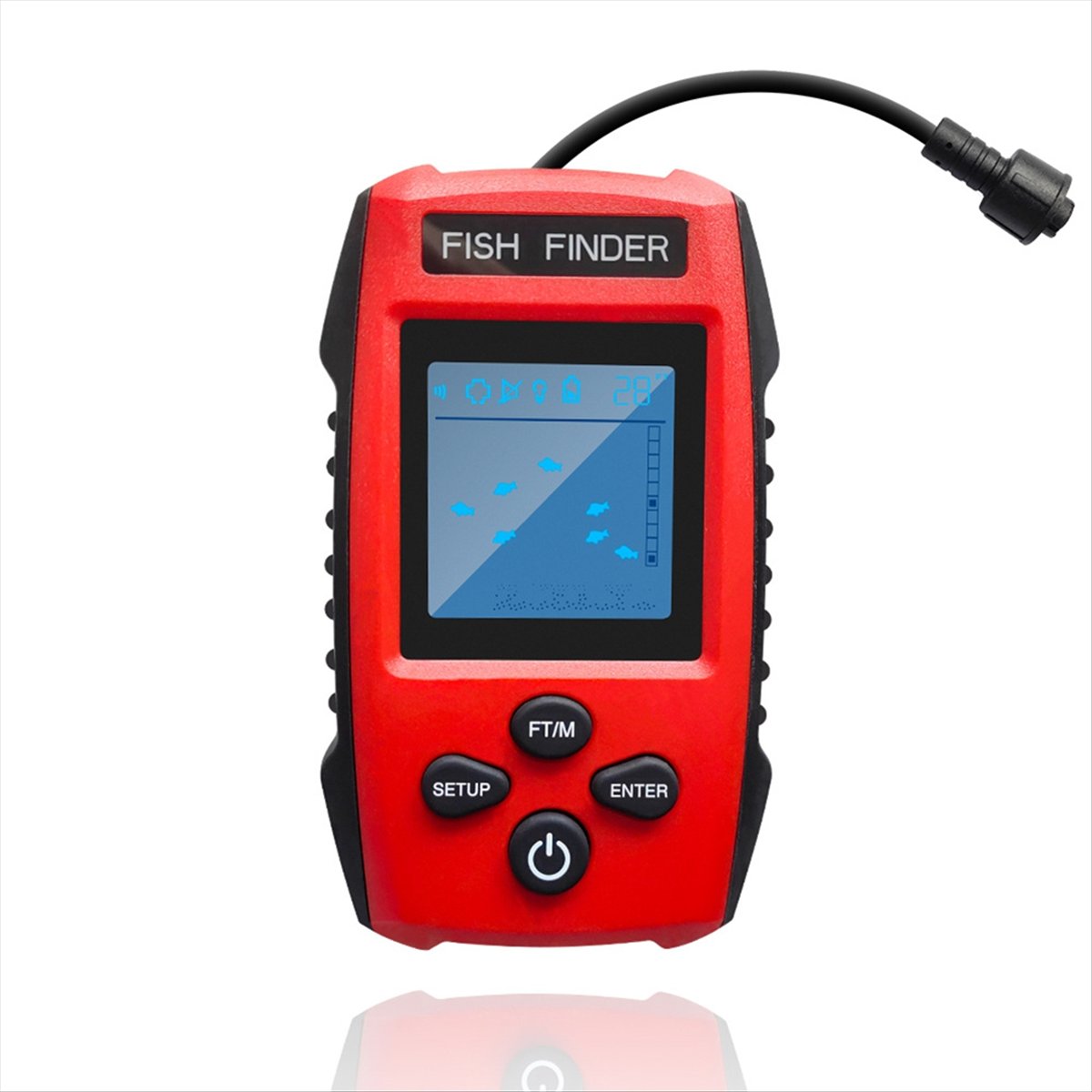 Transduser Sonar Berkabel LCD  - Fishing Boat Depth Finder ulasan dan harga